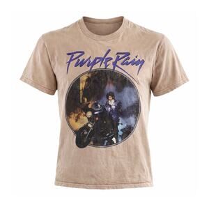 Prince “Purple Rain” Graphic T-Shirt – Worn & Distressed Size S/M – 100% Cotton